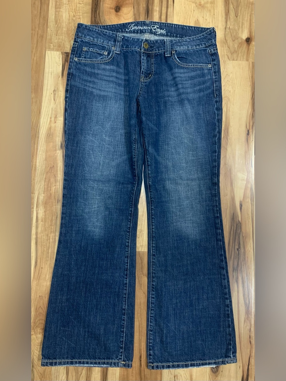 American Eagle Low Rise Favorite Boyfriend Womens 12 Vintage Y2K Wide Leg